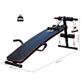 Miniatyrbillede 2 af 11: Rootz Sit Up Bench - Sort, Rød - Stål, Eva - 21,85 cm x 54,13 cm x cm
