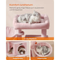 Miniatyrbild 4 av 7: Rootz Luxury Cat-skrapstolpe - Kitty Tower - Cat Tree - Spånskivakonstruktion - Plyschöverdrag - 48cm x 48cm x 96cm