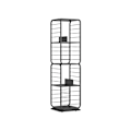 Miniatyrbillede 1 af 8: Rootz bogreol - Ebony Black-Ink Black - Spånpladestål - Stor opbevaring - Robust konstruktion - Nem montering - 43cm x 43cm x 158cm
