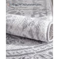 Pikkukuva 3 / 6: Rootz Dove Grey Boho -tyylinen pyöreä matto - Pyöreä matto - Aluematto - Polyesteri/huopa/TPR - Halkaisija 160 cm - Kevyt 2,8 kg