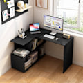 Miniatyrbillede 2 af 8: Rootz L-formet 2-i-1 skrivebordshylde - Computerbord - Gaming Station - E1 træmateriale - 100 cm x 77 cm x 120 cm