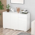 Miniatyrbild 2 av 6: Rootz Sideboard - Kommod - 2 lådor - Ståskåp - Push-click - Spånskiva - Vit - 117 Cm X 36 Cm X 74 Cm