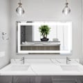 Miniatyrbild 2 av 4: Rootz badrumsspegel med ledbelysning - Minnesfunktion - Touch Switch - Stänksäker - Aluminiumlegering - Silver - 100L x 60W x 3,2H cm