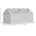 Miniatyrbillede 3 af 7: Rootz Drivhus - Folie Drivhus Med Vindue - PE Drivhus - Tomathus - Kold Ramme - Hvid - 120 x 60 x 60 cm