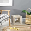 Miniatyrbillede 5 af 7: Rootz Cat Tunnel - 2 Cat Caves - Katteseng - Ridsepuder og kuglelegetøj - Spånplade/Fluff/Sisal - Brun/Beige - 98cm x 30cm x 30cm