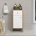 Pikkukuva 9 / 9: Rootz Bathroom Dresser - Storage Cabinet - Bath Organizer - Scandinavian Design - White Matt with Artisan Oak - 36x79x29 cm