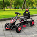Pikkukuva 7 / 7: Rootz Lasten karting - Polkimet - Säädettävä istuin - Sisällä ja ulkona - Alkaen 5 vuotta - Punainen + musta - 121 x 58 x 61 cm