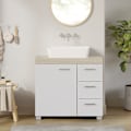 Miniatyrbillede 3 af 6: Rootz Sink Cabinet - Badeværelsesskab - Vanity Cabinet - 3 store skuffer - MDF - 30x70x64cm