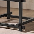 Miniatyrbillede 9 af 9: Rootz Tenon Connection Sidebord - Sofabord - Gule gitterpaneler - Sort træ - Nem montering - 40cm x 60cm x 40cm