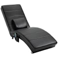 Miniatyrbillede 1 af 8: Rootz Massagebord - Afslapningsseng - Massagefunktion - Loungestol - Ergonomisk højt ryglæn - Sort - 58 x 163 x 87 cm