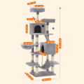 Pikkukuva 5 / 8: Rootz Cat Tree - Raaputustolppa - Kissan kiipeilypuu - Kissan toimintapuu - Kissan leikkipuu - Moderni kissapuu - Kissapuutalo - Lastulevy - Pehmo - S