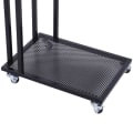 Miniatyrbillede 6 af 7: Rootz Sidebord - På hjul - C-Shape - Opbevaringshylde - Stål - MDF - Sort-brun - 51 x 36 x 61 cm