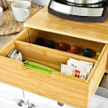 Miniatyrbillede 6 af 6: Rootz Kaffemaskine Stand & Kaffe Pod Kapsel Teposer Skuffe Box Holder Skab-Bambus