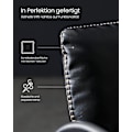 Miniatyrbild 4 av 7: Rootz Ink Black Lounge Chair - Fåtölj - Vadderad sits - Stålram - Polyesterfiber - PU syntetiskt läder - Lätt - Robust - Bekväm - 90 cm x 74,2 cm x 90