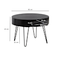 Miniatyrbillede 4 af 6: Rootz Moderne sofabord - Slående sofabord - Round Storage Table - Unik design - 60 cm x 60 cm x 43 cm