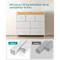 Miniatyrbillede 5 af 9: Rootz White Oak kommode - Soveværelsesorganisering - Opbevaringsskuffer - Spånplade - 28,5 cm x 98 cm x 85 cm