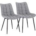 Pikkukuva 1 / 9: Rootz 2 ruokapöydän tuolin setti - Keittiötuolit - Keinonahkaiset istuimet - Mukavat ja kestävät - Monipuoliset ja lattialle turvalliset - 46 cm x 40,