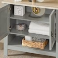 Miniatyrbild 4 av 9: Rootz Under diskbänksskåp Badrum - Underdel - Badrumsförvaringsskåp med dubbla dörrar - B60 x D30 x H60cm