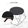 Miniatyrbillede 5 af 10: Rootz Hexagonal Side Table - Coffee Table - Nesting Table - Bedside Table -  Living Room - Bedroom - Black - L51 x B51 x H44 cm