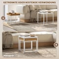 Miniatyrbillede 4 af 11: Rootz Moderne sofabordssæt på 2 - Sofabordsæt - Stue Tables - Holdbar MDF & Metal - 45x45x45cm (stor), 40x40x40cm (lille)
