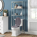 Miniatyrbillede 3 af 8: Rootz trætoiletsæde - Blødt lukkende MDF toiletlåg - Antibakteriel finish - Universal O-formet - 43,8 cm x 37,8 cm - Grå træmønster
