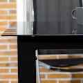 Miniatyrbillede 4 af 6: Rootz Havebord - 6 personers - Vejrbestandig - Hærdet glas - Terrassebord - Sort - 150 cm x 90 cm x 74 cm