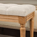 Miniatyrbillede 7 af 10: Rootz Sengebænk - Polstret bænk - Soveværelsesskammel - Stof i hørlook - Tyk polstring - 120 cm x 41 cm x 48 cm