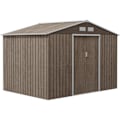 Miniatyrbillede 10 af 11: Rootz Tool Shed - Bike Shed - Haveopbevaring - Vejrbestandigt metal - 2,7 m x 1,9 m x 1,9 m - Robust galvaniseret stålkonstruktion
