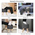 Pikkukuva 9 / 10: Rootz Sitzhocker - Rahi - Ottomaanit - Säilytysistuin - Pouf - Jalkatuki - Jakkara - Tummanharmaa - Φ 32 x 36 cm