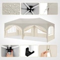 Miniatyrbillede 7 af 10: Rootz Havepavillon 3x6m - Udendørs baldakin - Pop-up telt - UV-beskyttelse - Vandafvisende - 250-254-258cm - Komplet tilbehør