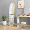 Miniatyrbild 9 av 10: Rootz spegel i full längd - Stående spegel - Rostsäker metallram - Elegant oval form - Klar reflektion - 40 cm x 41 cm x 159 cm