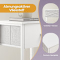 Miniatyrbillede 3 af 5: Rootz Bedside Table - Side Bord - Natbord - Med hylde og stofskuffe - Rumbesparende design - 28,1 cm x 38,1 cm x 61,1 cm
