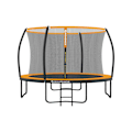 Miniatyrbillede 1 af 7: Rootz 366cm Trampolin - Havetrampolin - Fitness Trampolin - Tætmasket sikkerhedsnet - Galvaniseret stålramme - 366cm Diameter - 90cm Afstand fra jorde