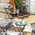Miniatyrbillede 7 af 10: Rootz Mosaic Garden Bord - Foldbar terrassebord - Runde gårdhaveborde - Rumbesparende design - Ø35,5 x 55 timer cm
