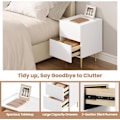 Miniatyrbillede 5 af 8: Rootz Modern Sengebord - Natbord - Sidebord - Rigelig opbevaring - Holdbart design - Beskyttende funktioner - 35 cm x 51 cm x 40 cm