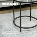 Miniatyrbillede 6 af 11: Rootz Round Side Bord - Lille sofabord - Glasplade - Robust ramme - Gulvbeskyttelse - 48 cm x 48 cm x 54,7 cm