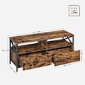 Miniatyrbillede 3 af 8: Rootz TV Stand - Mediekonsol - Moderne TV Stand - Hjørne TV Stand - TV Bord - Spånplade/Stål - Vintage Brun-Sort - 120 x 40 x 50 cm