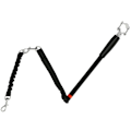 Miniatyrbillede 1 af 7: Rootz Bicycle Dog Leash - Elastic Rope - Tubular Steel - Shock -reducerende design - 124 cm Længde - Hold hunde sikkert på cykelture