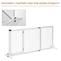 Pikkukuva 7 / 10: Rootz Pet Gate - Koiraportti - Koiran este - Turvaportti - Valkoinen - 113-166 x 36 x 71 cm