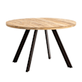 Miniatyrbillede 1 af 6: Rootz Round Dining Bord - Moderne spisebord - Natural Wood Grain Table - Håndlavet unikt design - 120 cm x 120 cm x 76 cm
