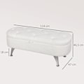 Miniatyrbillede 3 af 11: Rootz Storage Bench - polstret siddepladser - Ottoman Bench - Handy Storage - 114 cm x 47 cm x 46,5 cm