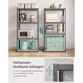 Miniatyrbillede 4 af 8: Rootz Grey Opbevaringsstativ - Reol - Metalramme - Heavy Duty - 40 cm x 80 cm x 160 cm - Galvaniseret stål - MDF - 10 kg - 130 kg Kapacitet - 520 kg S