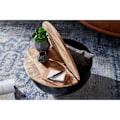 Miniatyrbillede 5 af 6: Rootz Sofabord - Opbevaringsplads - Sofabord - Sidebord - Rundt - Sort - Brun - Mangotræ - Metal - 60 x 60 x 34 cm