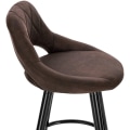 Miniatyrbillede 7 af 10: Rootz sæt med 2 barstole - Bordskamler - Køkkenskamler - Komfortable siddepladser - Nem vedligeholdelse - Holdbar bygning - 43 cm x 43 cm x 91 cm