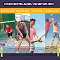 Miniatyrbillede 4 af 10: Rootz Portable Badminton Net Sæt - Volleyball Net - Højdejusterbar - Metalramme - Bæretaske - Blå - 420cm x 103cm x 107-155cm
