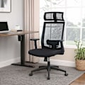 Miniatyrbillede 7 af 7: Rootz Kontorstol - Kontorstol - Ergonomisk - 360° drejestol - Lændestøtte - Nakkestøtte - Justerbar - Tiltbar - Sort