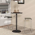 Pikkukuva 2 / 11: Rootz Marble Look Bar Table - Bistro Table - Korkeuden säädettävä pöytä - Avaruuteen säästävä muotoilu - 60 x 60 x 68-93,5 cm