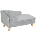 Miniatyrbild 1 av 11: Rootz Dog Sofa - Pet Couch - Caninsäte - Mjuk plyschkomfort - 70 x 42,5 x 38,5 cm grå
