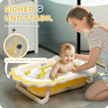 Miniatyrbillede 6 af 11: Rootz Foldbart babybadekar - Vask - NU -SLIP BOADTUB - Komfortabel badekude - 80,5 cm x 55 cm x 20 cm (gul)