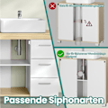 Miniatyrbillede 5 af 6: Rootz Sink Cabinet - Badeværelsesskab - Vanity Cabinet - 3 store skuffer - MDF - 30x70x64cm
